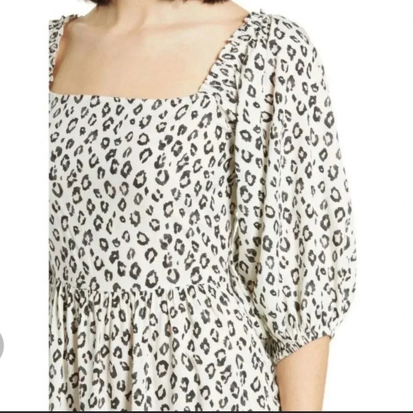 NWOT BillaBong Sweet demeanor pink leopard print smocked‎ mini XS - Picture 4 of 7